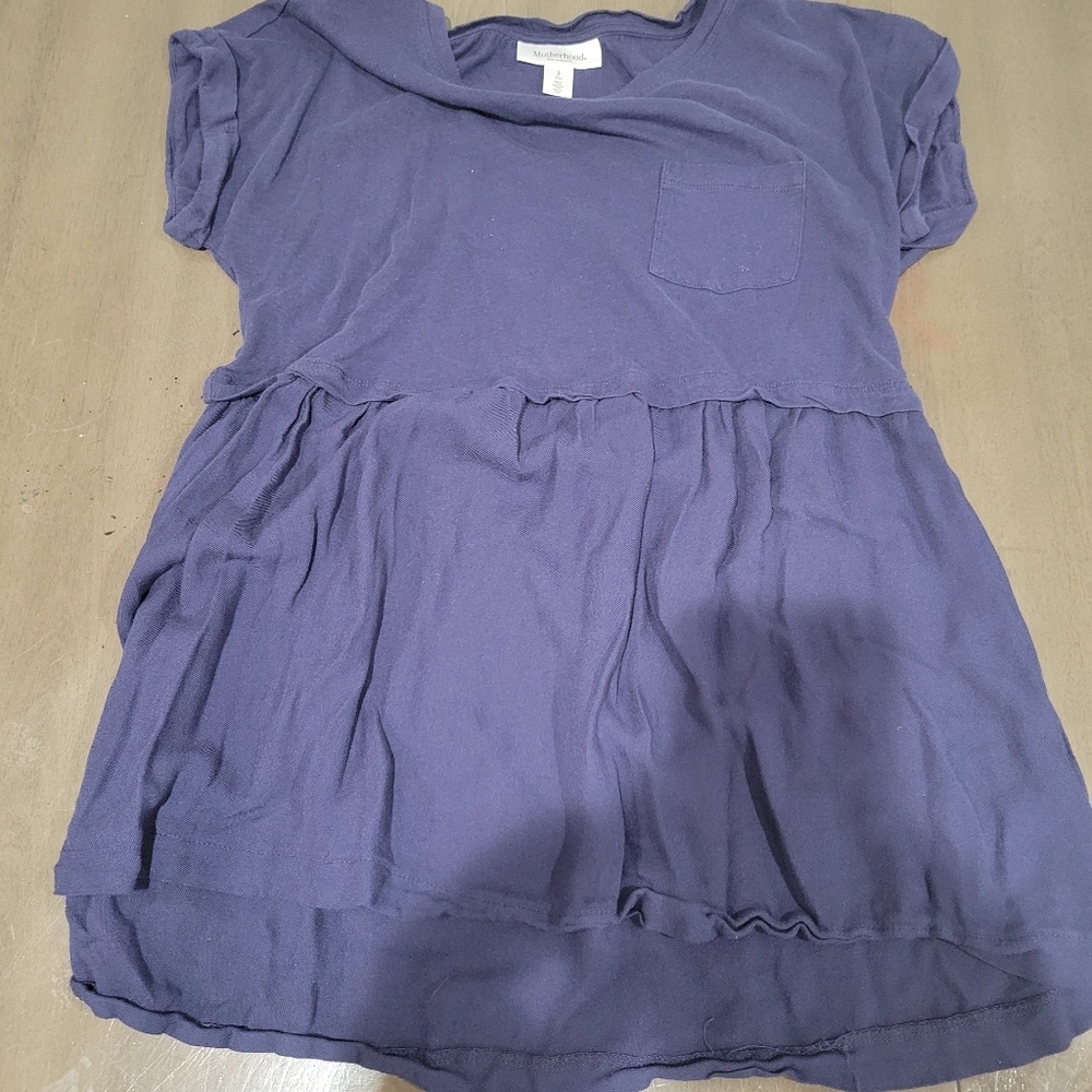 Blue maternity shirt